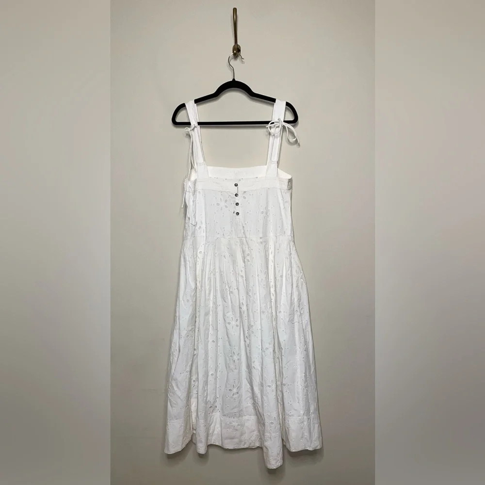 Free People White Eyelet Midi Dress